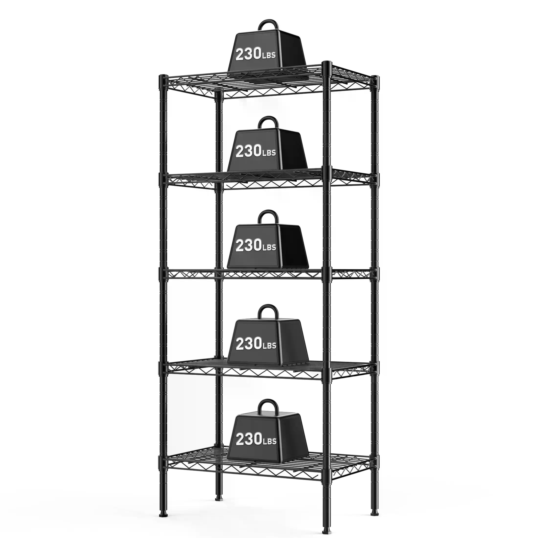 Home Essentials Bathroom Rack - Storage Shelving Unit, Adjustable Metal Wire