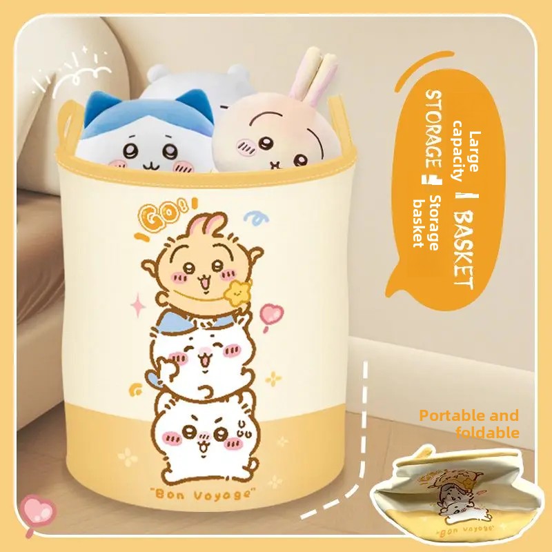 Home Edit Bathroom Organizer - Foldable Laundry Basket Chiikawa Anime Cute