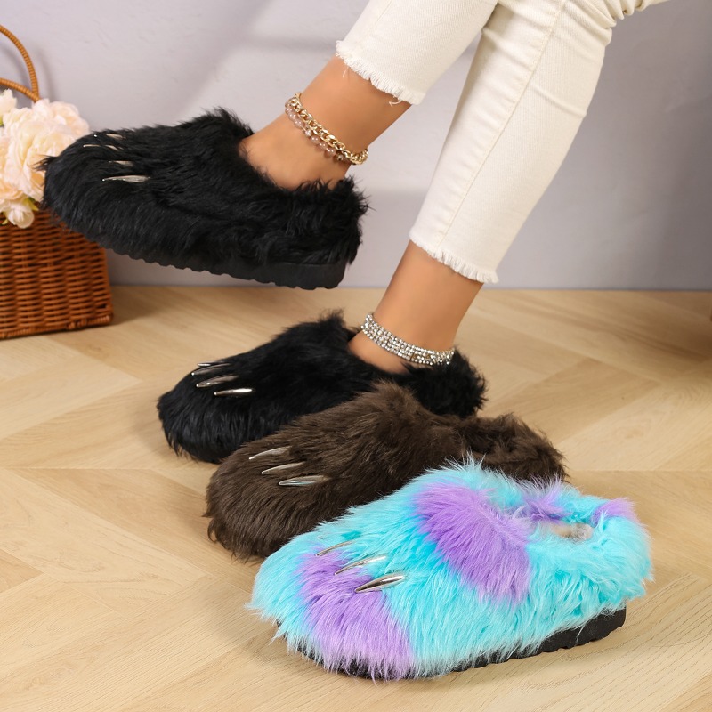 Trendy Animal Claw Plush Slipp - đánh giá và giá Home Outside Bathroom