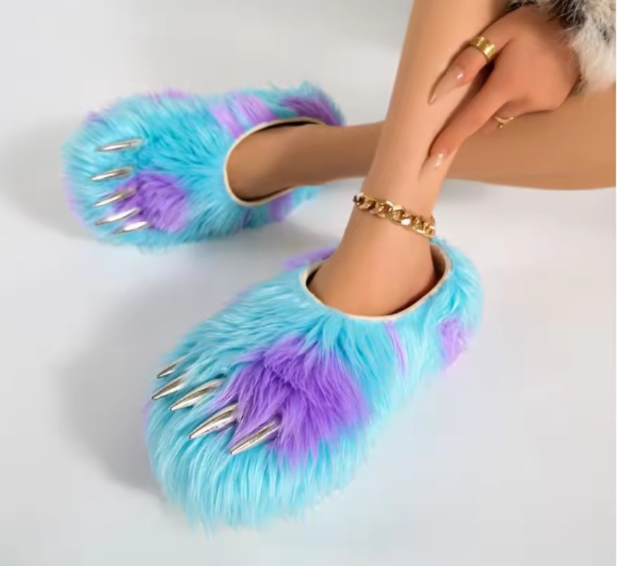 Trendy Animal Claw Plush Slipp - đánh giá và giá Home Outside Bathroom