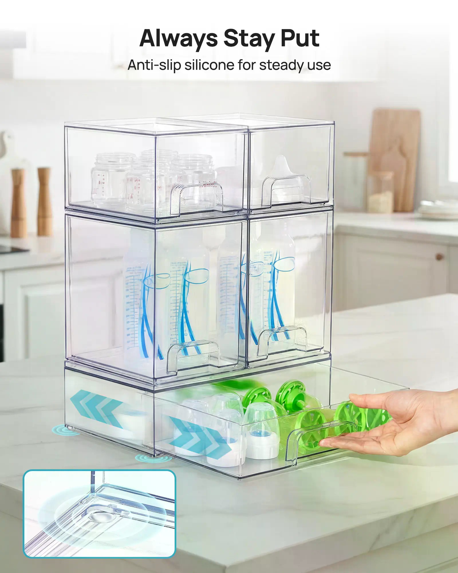 5/8 Pack Stackable Nursery Bot - đánh giá và giá Home Bathroom Organizer