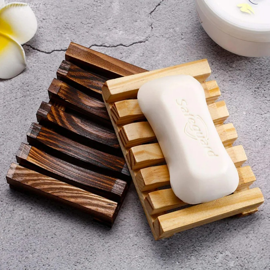 Natural Bamboo Soap Holder, Wo - đánh giá và giá Home Essentials Bathroom Rack