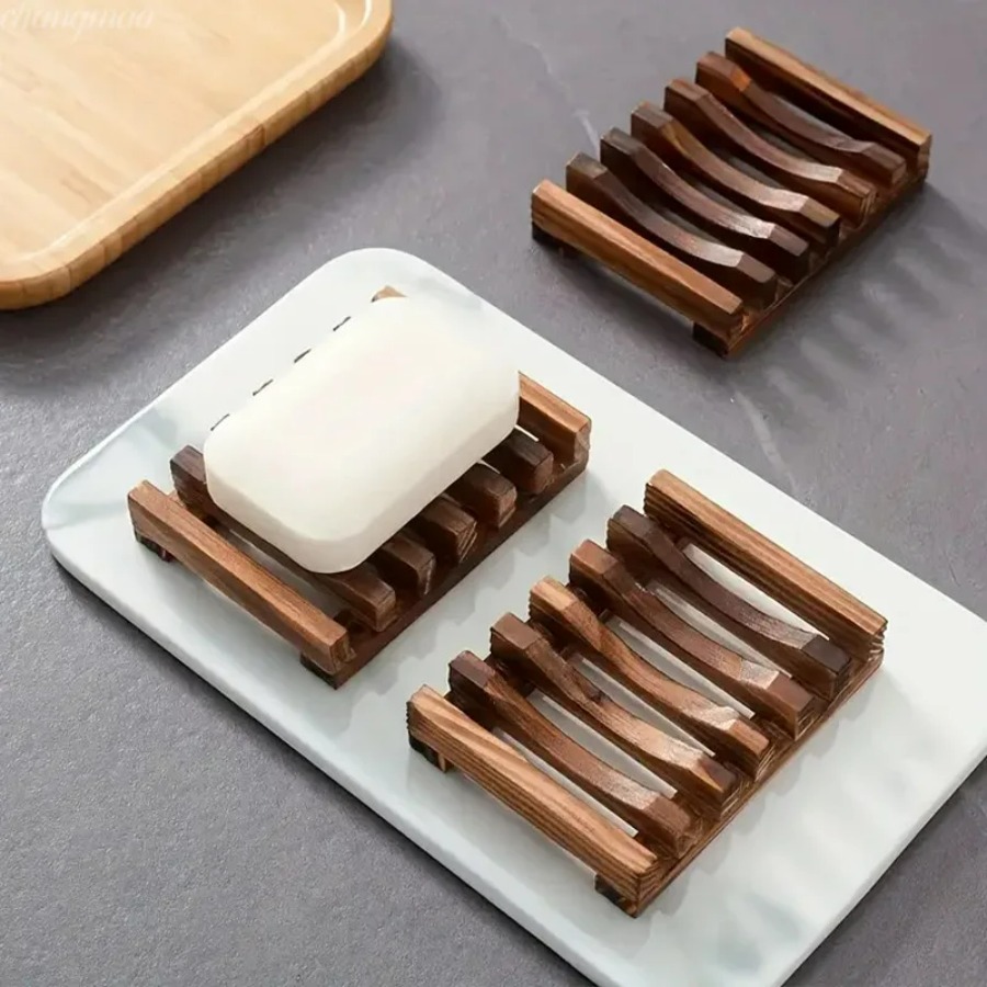 Natural Bamboo Soap Holder, Wo - đánh giá và giá Home Essentials Bathroom Rack