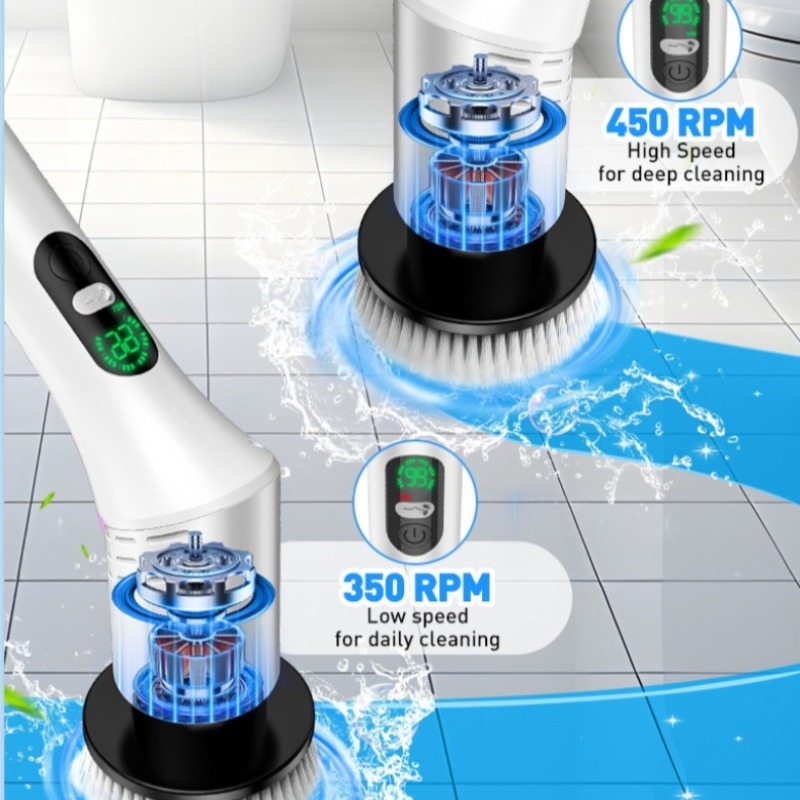 Electric Spin Scrubber 9 in 1  - đánh giá và giá Home Bathroom Cleaning Machine